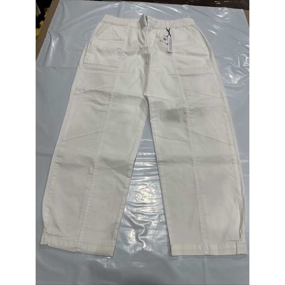 Sanctuary Jeans Women's 32 White Denim Light Wash Baggy Wide Leg Retro CEB099